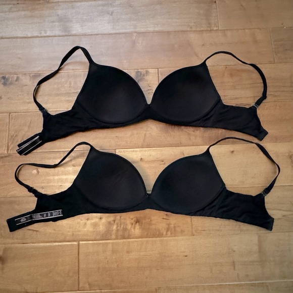Set of 2 Victoria’s Secret Wireless Body by Victoria’s Secret Bra Black Size 36D - Picture 4 of 9
